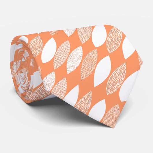 Schroefblad 03 Diagonaal - Wit op strand Stropdas (Opgerold)