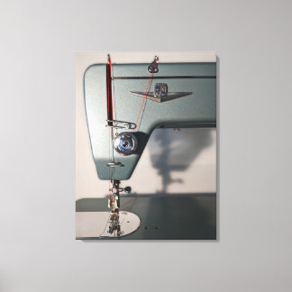 schroefdraadnaaimachine uit het midden van de eeuw canvas afdruk