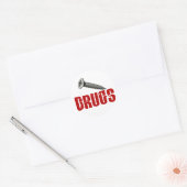 Schroefdrugs Ronde Sticker (Envelop)