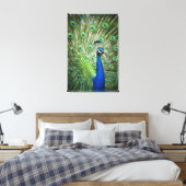 Schroefpauw Canvas Afdruk (Insitu (Slaapkamer))