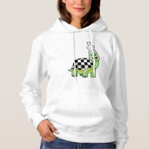 Schroefschildpad met schaakbord en koning hoodie