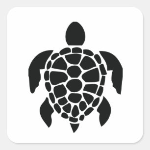 Schroefschilfers, bespaar de schildpad, Zee schild Vierkante Sticker