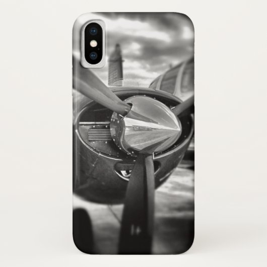 Schroefschroef voor vliegtuigen: zwart en wit Case-Mate iPhone case (Achterkant)