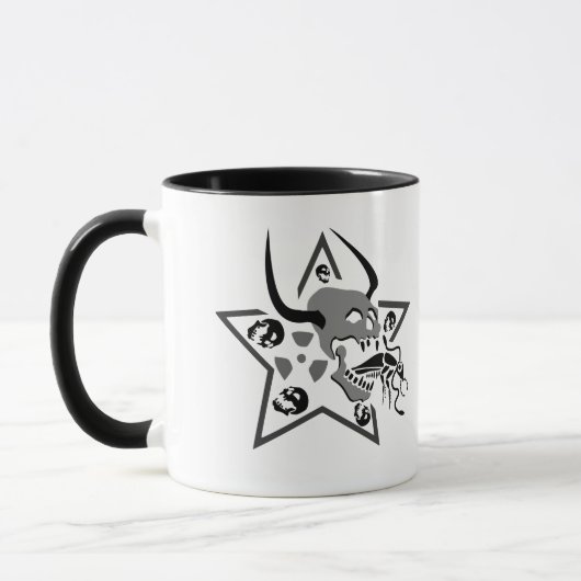 Schroefschuim Skull Pentagram Mok (Links)