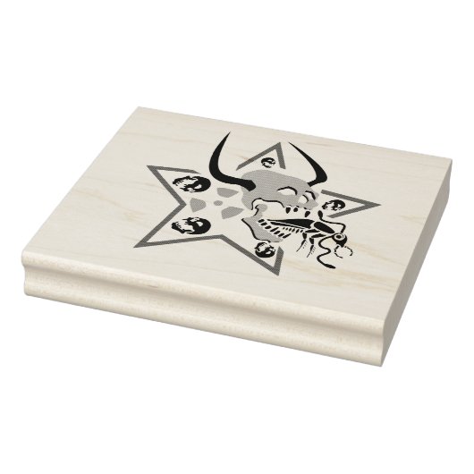 Schroefschuim Skull Pentagram Rubberstempel (Stempel)