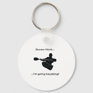 Schroefwerk... gaan Kayaking Sleutelhanger