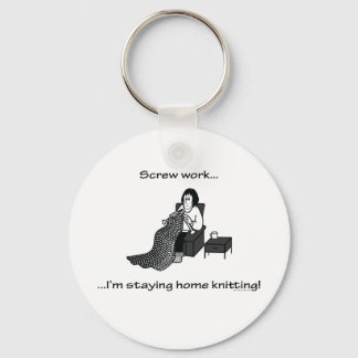 Schroefwerk, ik blijf thuis. sleutelhanger