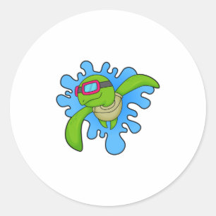 Schroefzwembril Ronde Sticker