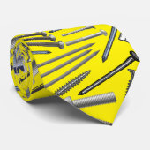 Schroeven en nagels x4 B Geel G Stropdas (Opgerold)