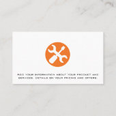 schroevendraaier | Hout Visitekaartje (Achterkant)