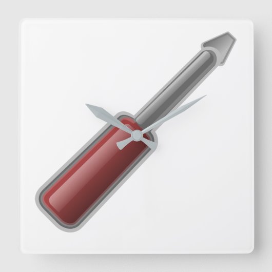 schroevendraaier vierkante klok (Voorkant)