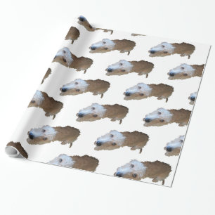 Schroffig dog-opvulpapier cadeaupapier
