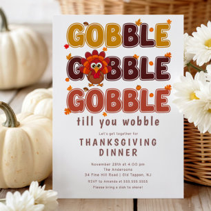 Schrok- en wankele Thanksgiving Kaart