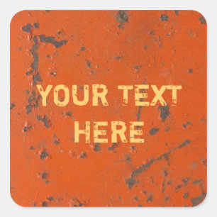 Schrokken, krasrode verf. Rest en grunge voor kuns Vierkante Sticker