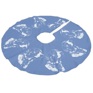 Schrokken van de stier van de kerstboom van de sti imitatie linnen kerstboom rok