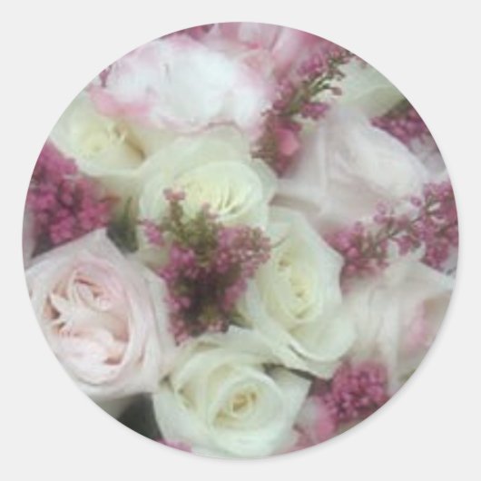 Schroom en Bleek Roze envelop Ronde Sticker (Voorkant)