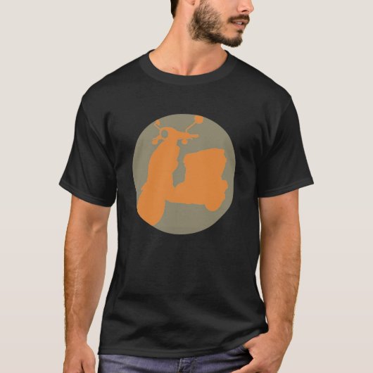 SCHROOM/ORANJE SCOOTER CIRCLE T-SHIRT (Voorkant)