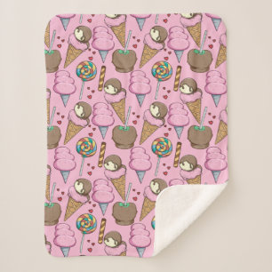 Schroompatroon Lolbuispatroon lolly 26 Sherpa Deken