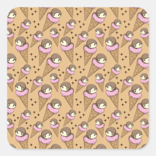 Schroompatroon Lolbuispatroon lolly 27 Vierkante Sticker
