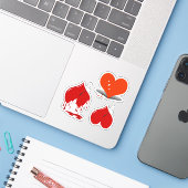 Schroot boek Anti Valentijnsdag Sticker (Laptop met iPhone)