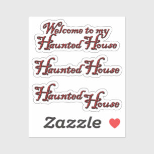 Schroot boek Halloween Haunted House Sticker
