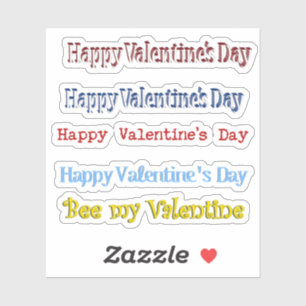Schroot boek Happy Valentine's Day Sticker