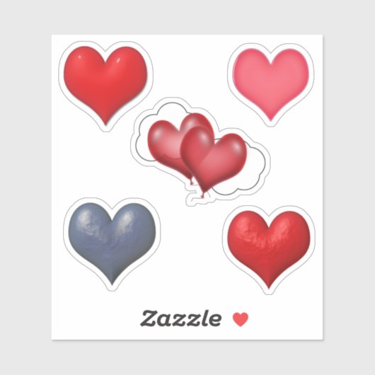 Schroot boek harten Valentijnsdag Sticker (Vel)