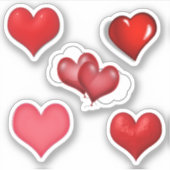 Schroot boek harten Valentijnsdag Sticker (Voorkant)