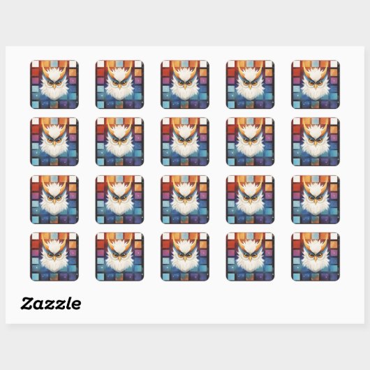 Schroothoop 10 van 15 vierkante sticker (Vel)