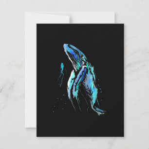 Schuba Diver Humpback Whale Swimming Diving Gift Kaart
