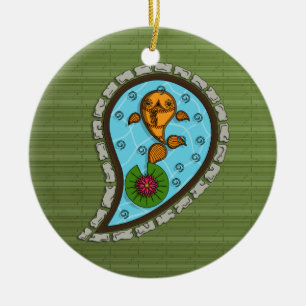 Schubben de Goudvis Versiering Keramisch Ornament
