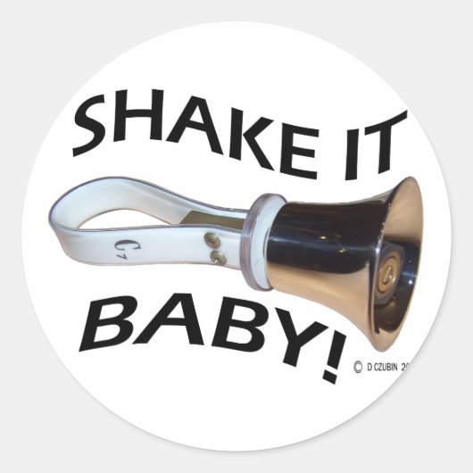 Schud het Baby! Ronde Sticker (Voorkant)