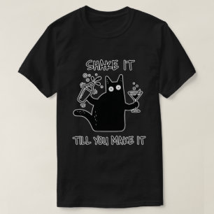 Schud het tot je het zwart maakt Kat - Grappige Ba T-shirt