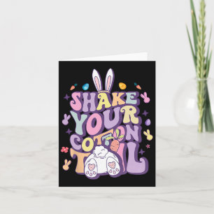Schud je katoenen staart Grappig Pasen Bunny Girls Kaart