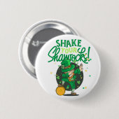 Schud je shamrock ronde button 5,7 cm (Voorkant /achterkant)