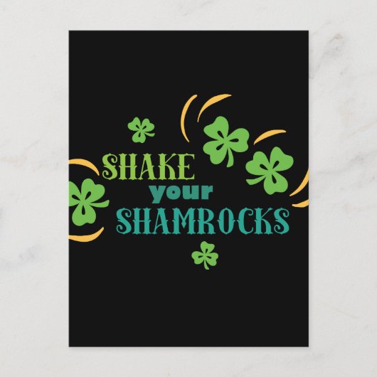 Schud je Shamrocks Briefkaart (Voorkant)