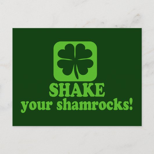 Schud je Shamrocks Briefkaart (Voorkant)