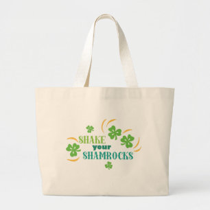 Schud je Shamrocks Grote Tote Bag