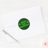 Schud je Shamrocks! Ronde Sticker (Envelop)