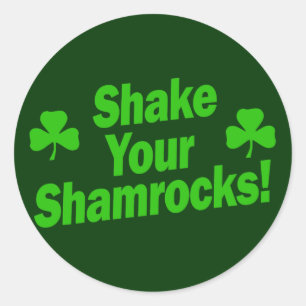 Schud je Shamrocks! Ronde Sticker