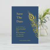 Schud je staartoppervlakken met de datum save the date (Staand voorkant)