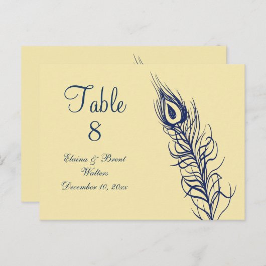 Schud je Tail Feathers Tafelnummer (geel) (Voorkant / Achterkant)