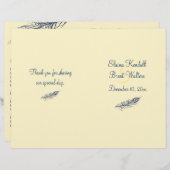 Schud je Til Feathers Wedding Programme (Voorkant / Achterkant)