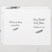 Schud je Til Feathers Wedding Programme (Voorkant / Achterkant)