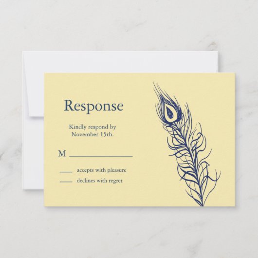 Schud uw staartveren RSVP (geel) (Voorkant)