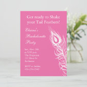 Schud uw Tail Feathers Bachelorette (fuchsie) Kaart (Staand voorkant)