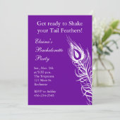 Schud uw Tail Feathers Bachelorette (violet) Kaart (Staand voorkant)