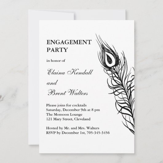Schud uw Tail Feathers Engagement Party (wit) Kaart (Voorkant)