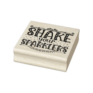 Schud uw vonken  	rubberstempel