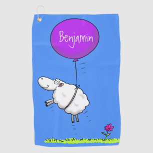 Schudballon cartoon humor illustratie golfhanddoek